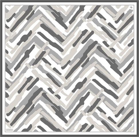 Armine Geometrik Desenli Saf İpek Twill Eşarp 9303D 82