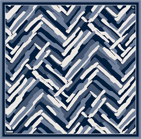 Armine Geometrik Desenli Saf İpek Twill Eşarp 9303D 86