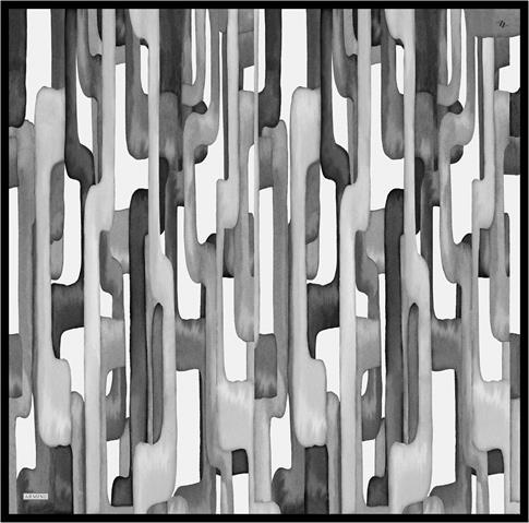 Armine Soyut Desenli Saf İpek Sura Eşarp 9306D 03