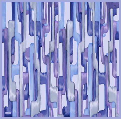 Armine Soyut Desenli Saf İpek Twill Eşarp 9306D 06