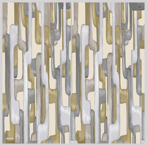 Armine Soyut Desenli Saf İpek Twill Eşarp 9306D 32