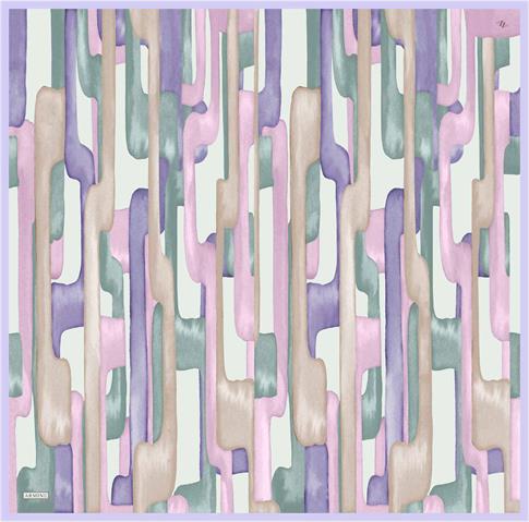 Armine Soyut Desenli Saf İpek Twill Eşarp 9306D 38