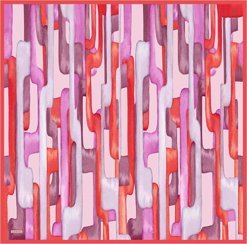 Armine Soyut Desenli Saf İpek Twill Eşarp 9306D 53