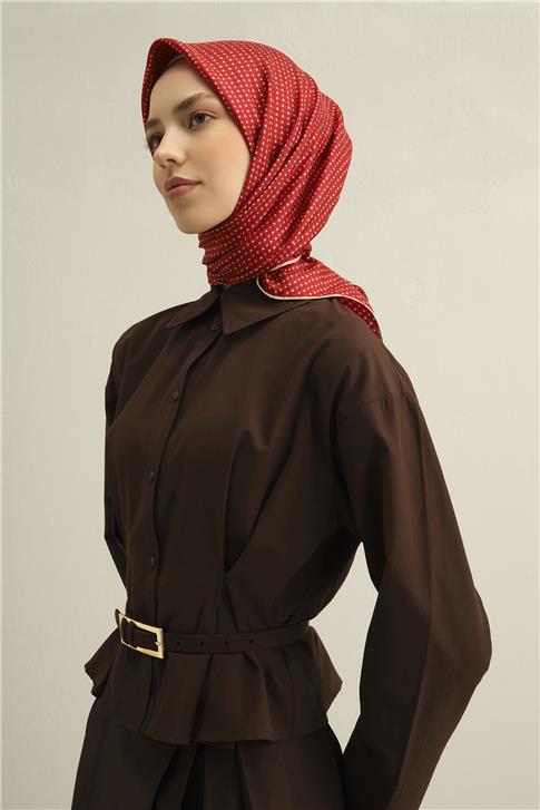 Armine Çiçek Desenli Saf İpek Sura Eşarp 9307D 36