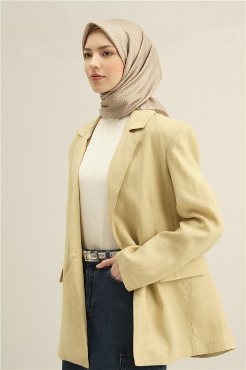 Armine Çiçek Desenli Saf İpek Twill Eşarp 9307D 32