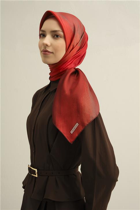 Armine Soyut Desenli Saf İpek Sura Eşarp 9308D 34