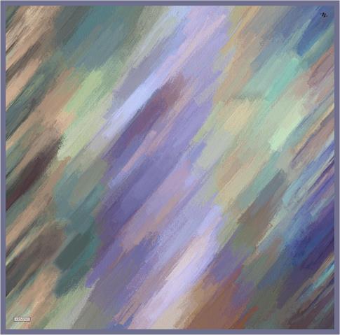 Armine Soyut Desenli Saf İpek Twill Eşarp 9308D 06