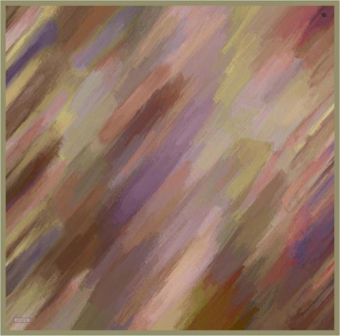 Armine Soyut Desenli Saf İpek Twill Eşarp 9308D 07