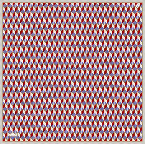 Armine Geometrik Desenli Saf İpek Twill Eşarp 9309D 01