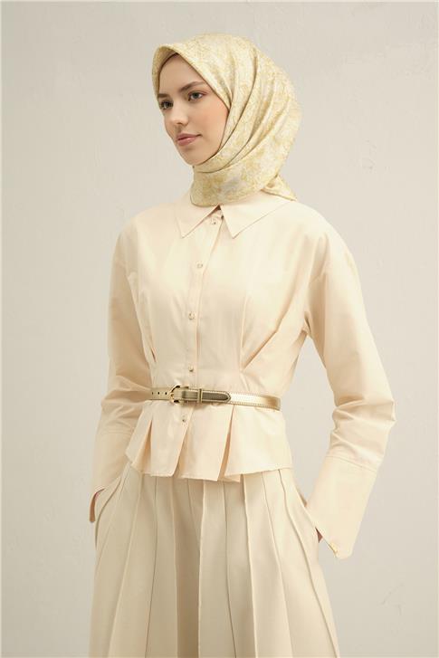 Armine Soyut Desenli Saf İpek Sura Eşarp 9311D 07