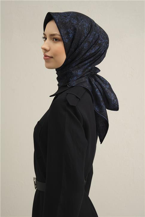 Armine Soyut Desenli Saf İpek Twill Eşarp 9311D 10