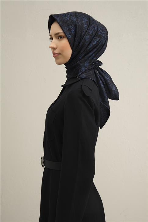 Armine Soyut Desenli Saf İpek Twill Eşarp 9311D 10