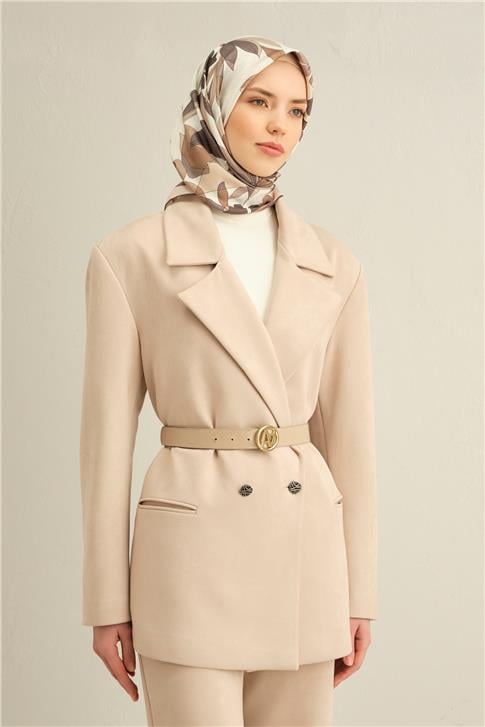 Armine Çiçek Desenli Saf İpek Twill Eşarp 9312D 01