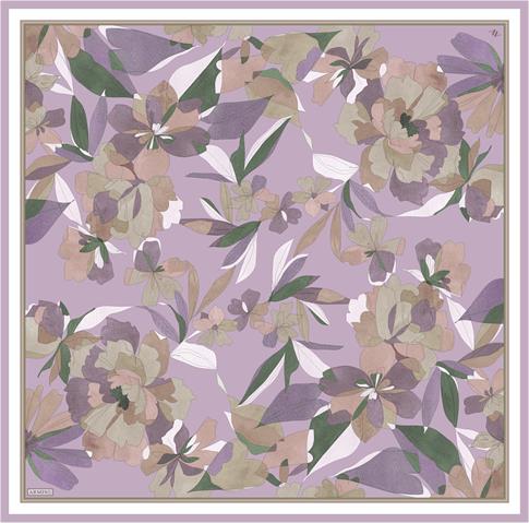 Armine Çiçek Desenli Saf İpek Twill Eşarp 9312D 58