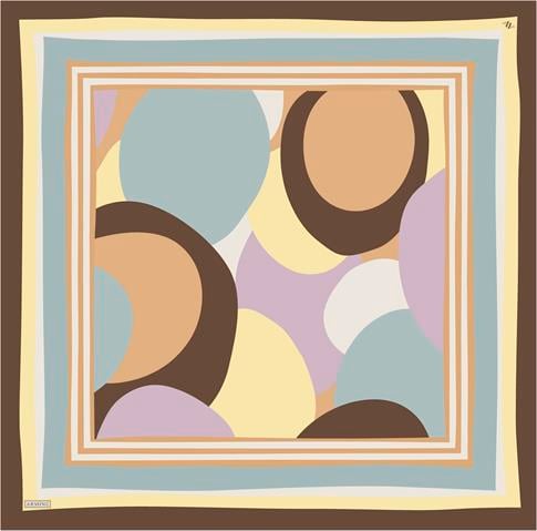 Armine Geometrik Desenli Saf İpek Sura Eşarp 9313D 81