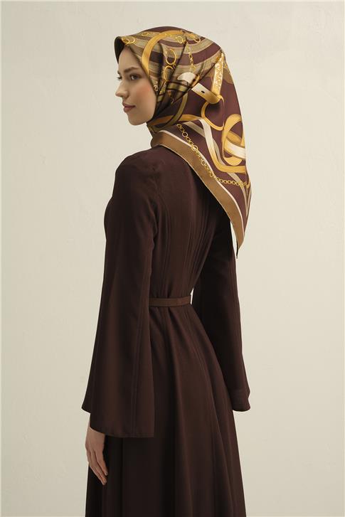 Armine Klasik Desenli Saf İpek Sura Eşarp 9315D 51