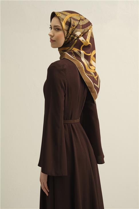 Armine Klasik Desenli Saf İpek Sura Eşarp 9315D 51