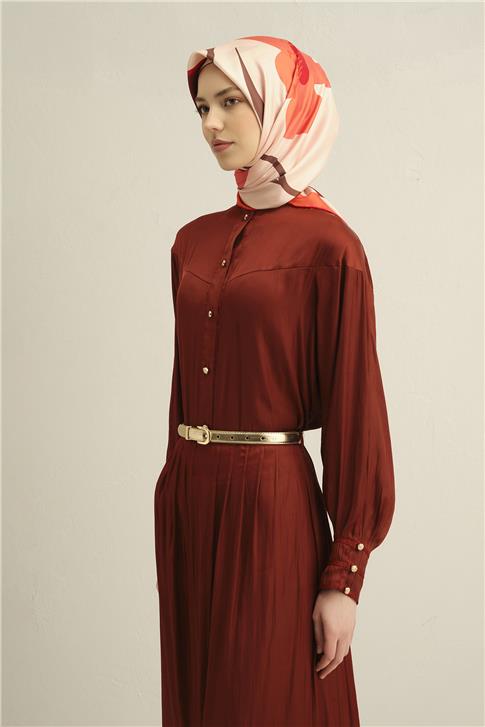 Armine Çiçek Desenli Saf İpek Sura Eşarp 9317D 31