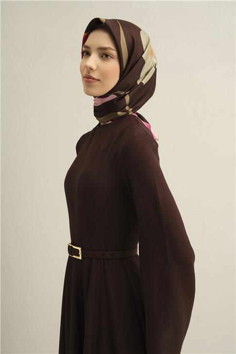 Armine Çiçek Desenli Saf İpek Sura Eşarp 9317D 36 