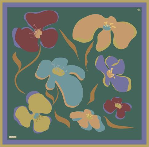 Armine Çiçek Desenli Saf İpek Sura Eşarp 9317D 53