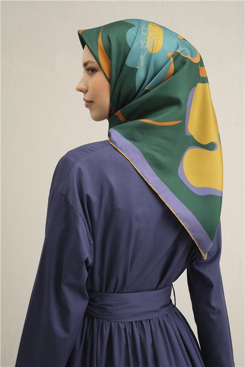 Armine Çiçek Desenli Saf İpek Sura Eşarp 9317D 53