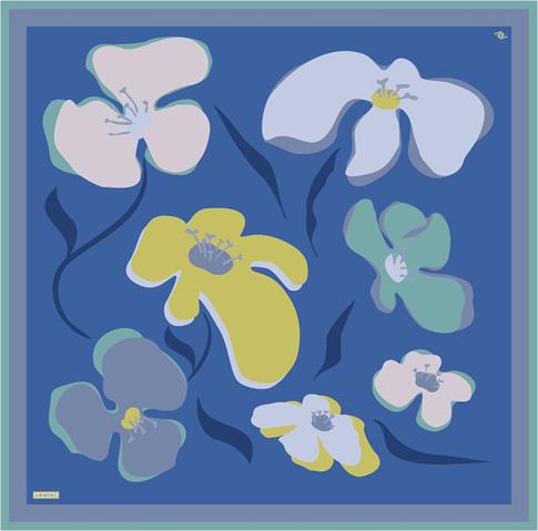 Armine Çiçek Desenli Saf İpek Sura Eşarp 9317D 84