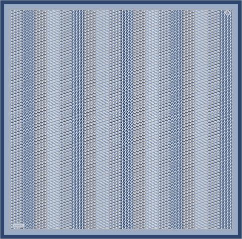 Armine Klasik Desenli Saf İpek Twill Eşarp 9319D 10