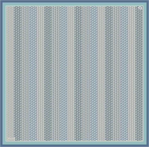 Armine Klasik Desenli Saf İpek Twill Eşarp 9319D 50