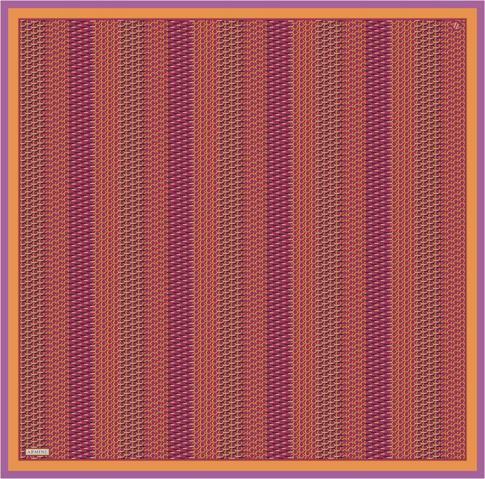 Armine Klasik Desenli Saf İpek Twill Eşarp 9319D 54