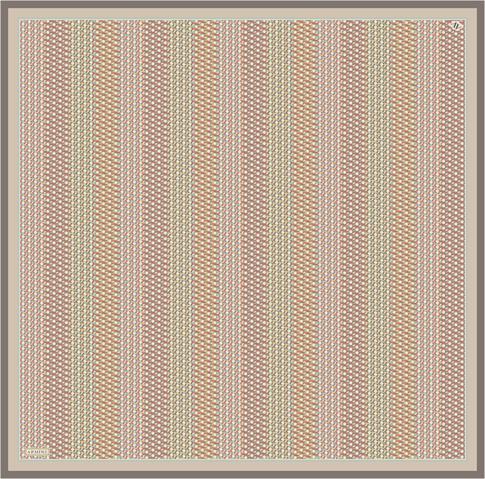 Armine Klasik Desenli Saf İpek Twill Eşarp 9319D 83