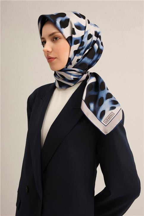 Armine Leopar Desenli Saf İpek Sura Eşarp 9320D 33