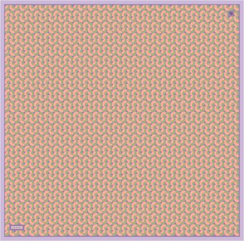 Armine Klasik Desenli Saf İpek Twill Eşarp 9321D 33