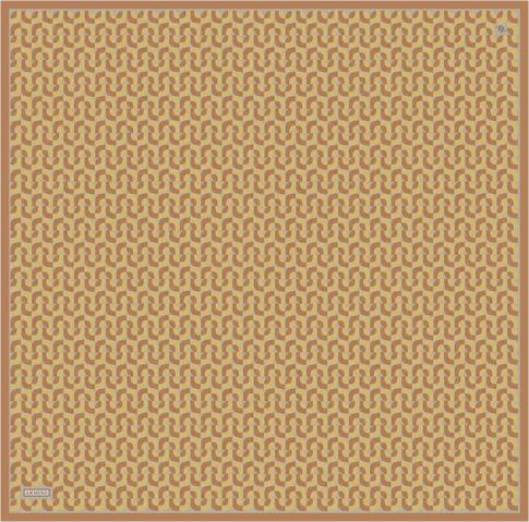 Armine Klasik Desenli Saf İpek Twill Eşarp 9321D 51