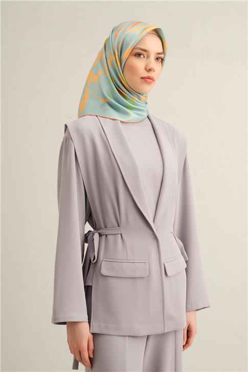 Armine Çiçek Desenli Saf İpek Sura Eşarp 9322D 04