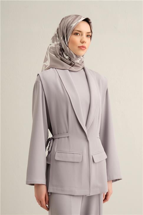 Armine Çiçek Desenli Saf İpek Twill Eşarp 9322D 82