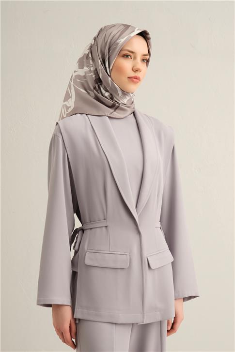 Armine Çiçek Desenli Saf İpek Twill Eşarp 9322D 82