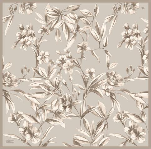 Armine Çiçek Desenli Saf İpek Sura Eşarp 9324D 32