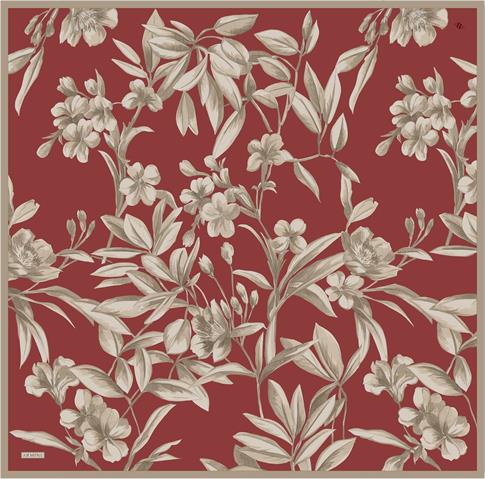 Armine Çiçek Desenli Saf İpek Sura Eşarp 9324D 54