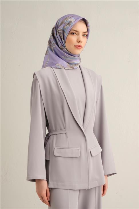 Armine Çiçek Desenli Saf İpek Sura Eşarp 9324D 87