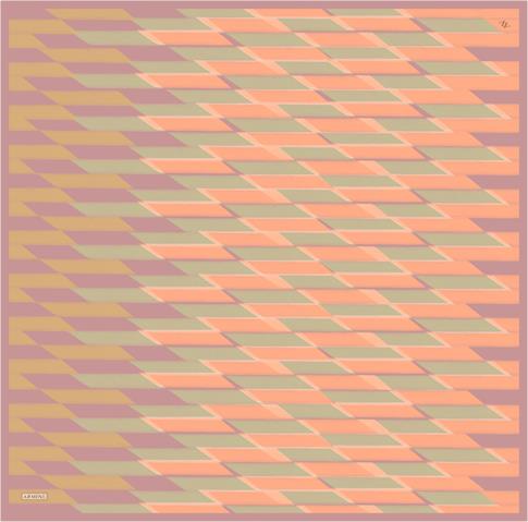 Armine Geometrik Desenli Saf İpek Sura Eşarp 9325D 56 