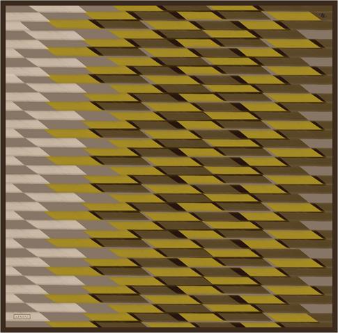 Armine Geometrik Desenli Saf İpek Twill Eşarp 9325D 35