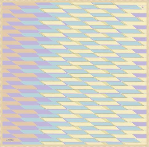 Armine Geometrik Desenli Saf İpek Twill Eşarp 9325D 55 