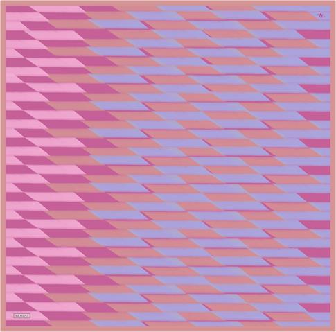 Armine Geometrik Desenli Saf İpek Twill Eşarp 9325D 58