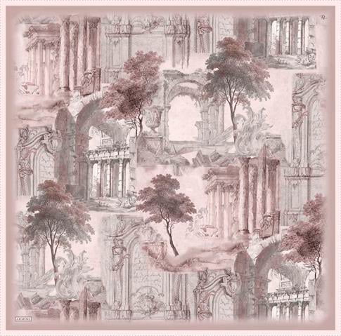 Armine Obje Desenli Saf İpek Sura Eşarp 9326D 32