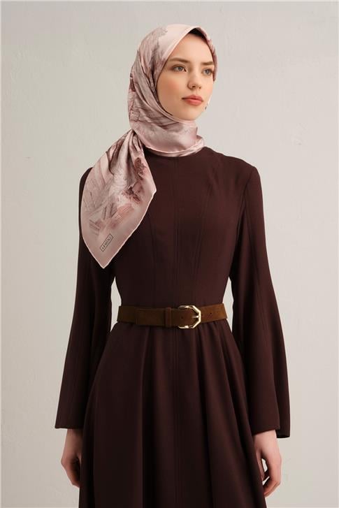 Armine Obje Desenli Saf İpek Sura Eşarp 9326D 32