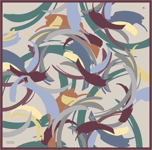 Armine Soyut Desenli Saf İpek Sura Eşarp 9328D 50