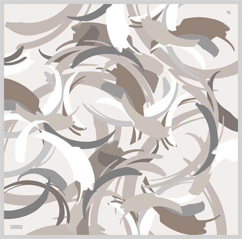 Armine Soyut Desenli Saf İpek Sura Eşarp 9328D 86