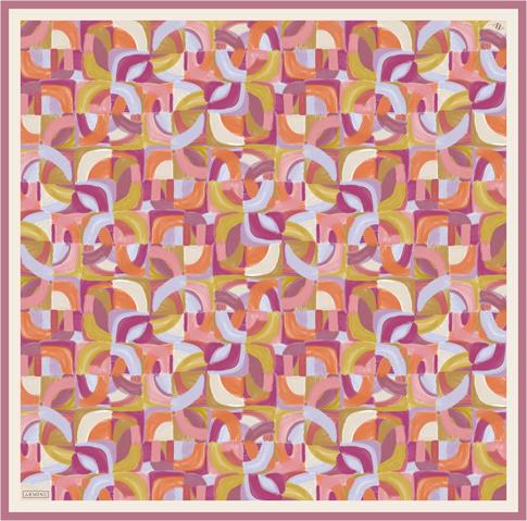 Armine Geometrik Desenli Saf İpek Sura Eşarp 9329D 31