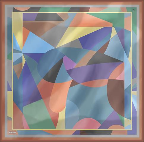 Armine Geometrik Desenli Saf İpek Sura Eşarp 9331D 82