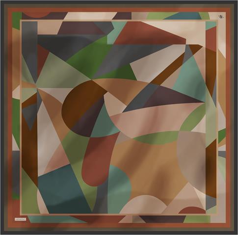 Armine Geometrik Desenli Saf İpek Sura Eşarp 9331D 83 